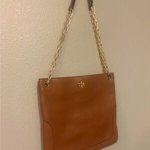 Tory Burch Brown Leather Shoulder Bag